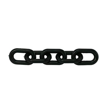 Plastic Barrier Chain, 2" Diameter, 100' Length, Black